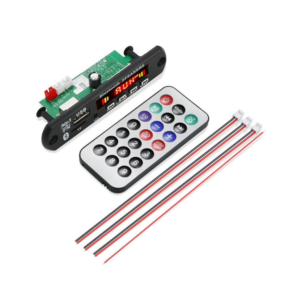2*25W Amplifier Mp3 Player Decoder Board 12V Bluetooth-Compatible 5.0 50W Car Fm Radio Module Support Tf Usb Aux 110691375995