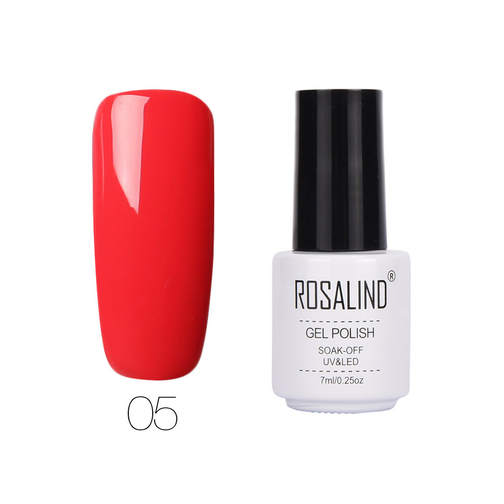 (#05) ROSALIND Nail Art 7ML Gel Polish Semi Permanent Varnish Manicure Primer Top Coat