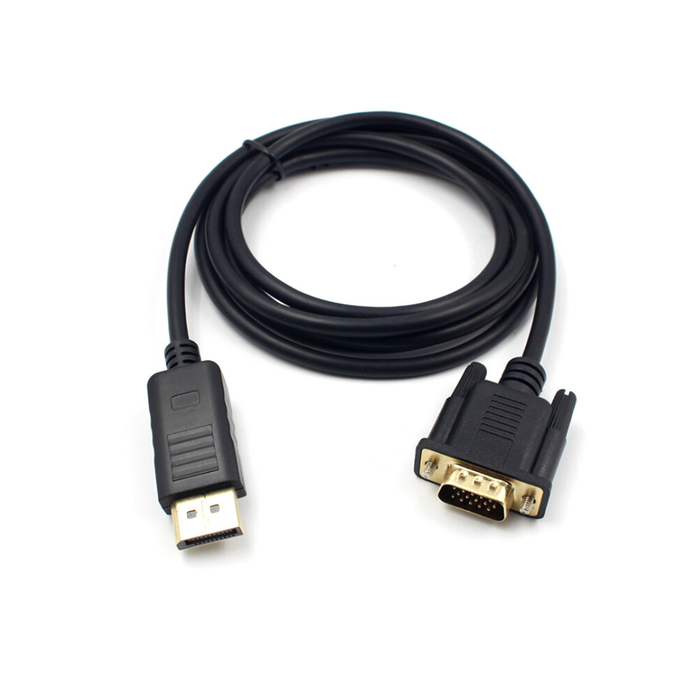 1.8M Displayport Dp To Vga Male Adapter Converter Cable -Plated Cord Universal Gold 110691375872