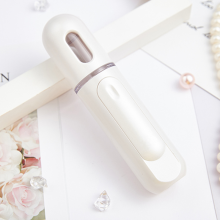 (White) Face Nano Mist Spray Facial Moisturizing Handy Atomization Mister Humidifier Power Bank