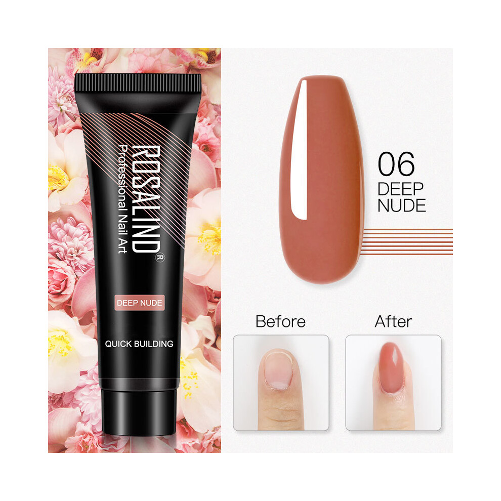 (RE09-06) ROSALIND 15ml Poly Nail Gel Glitter Builder For Manicure Nails Extension Semi Permanent
