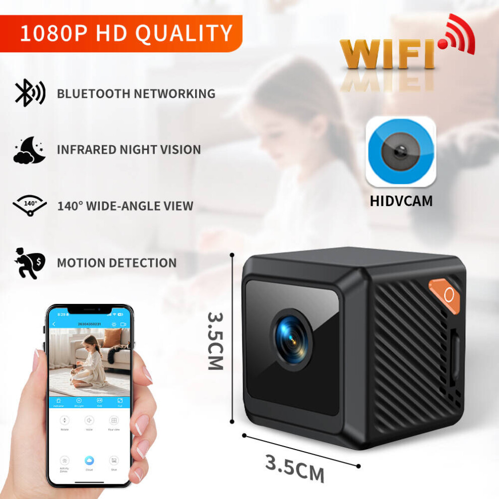 1080P Hd Home Mini Camera 140?? Wide Angle Night Vision Wireless Camera 110691395627