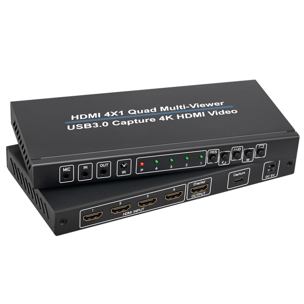Hdmi Multi-Switcher 4X1 Multi-Viewer Switcher 1080P Ir Control 5 Modes For Pc/Stb/Dvd 110691389787