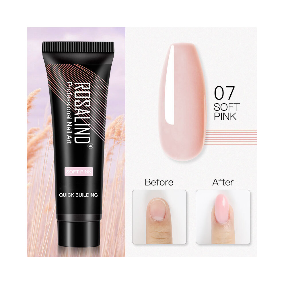 (RE09-07) ROSALIND 15ml Poly Nail Gel Glitter Builder For Manicure Nails Extension Semi Permanent