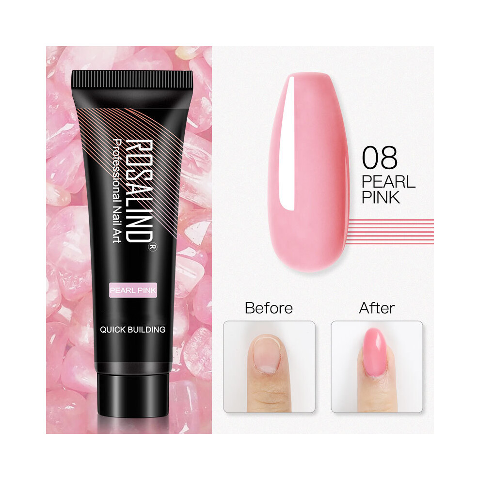 (RE09-08) ROSALIND 15ml Poly Nail Gel Glitter Builder For Manicure Nails Extension Semi Permanent