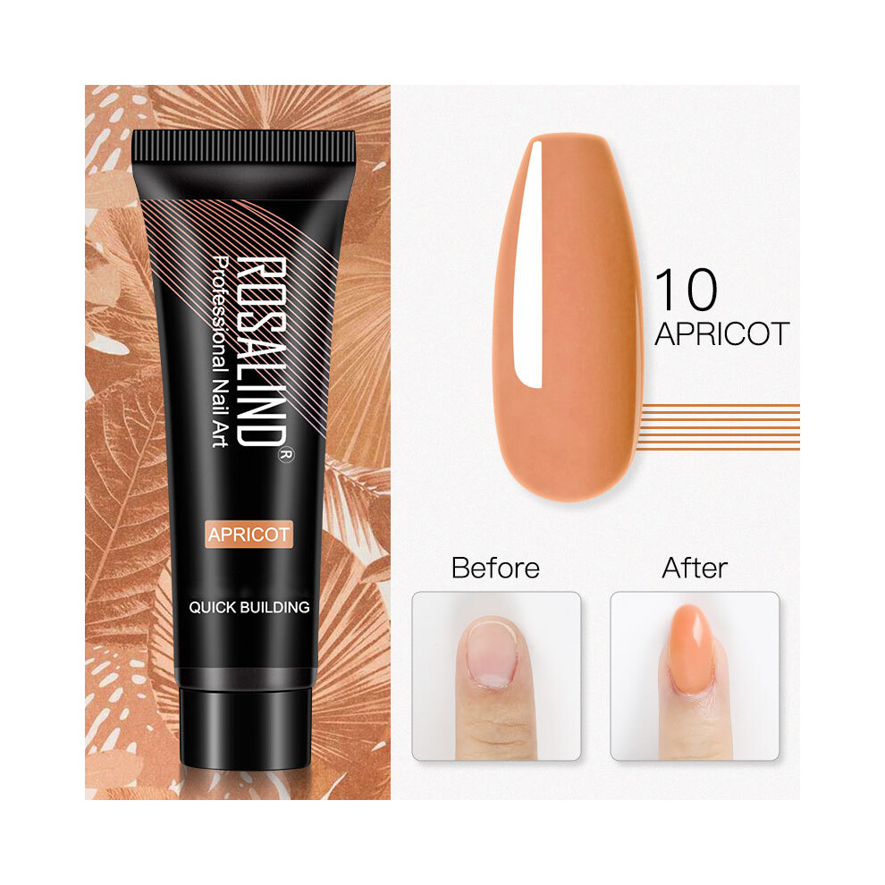 (RE09-10) ROSALIND 15ml Poly Nail Gel Glitter Builder For Manicure Nails Extension Semi Permanent