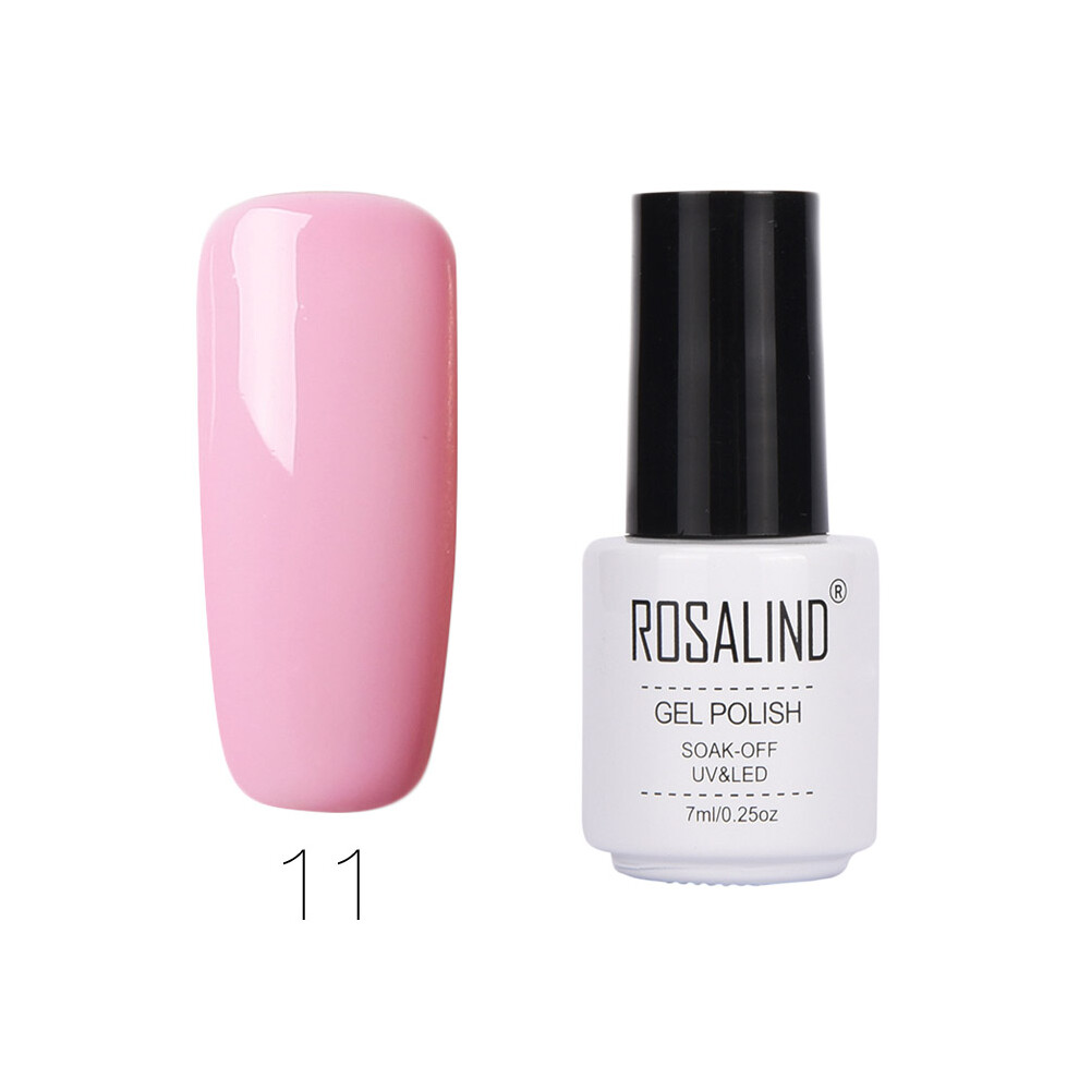(#11) ROSALIND Nail Art 7ML Gel Polish Semi Permanent Varnish Manicure Primer Top Coat