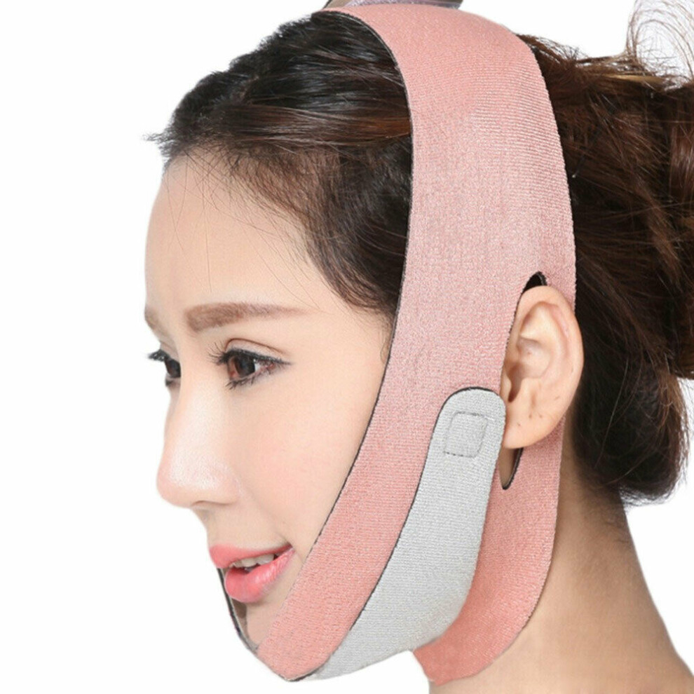 (Orange) Face Slimmer Anti-aging Facial Slimming Strap Double Chin Reducer Firming Lifting Mask