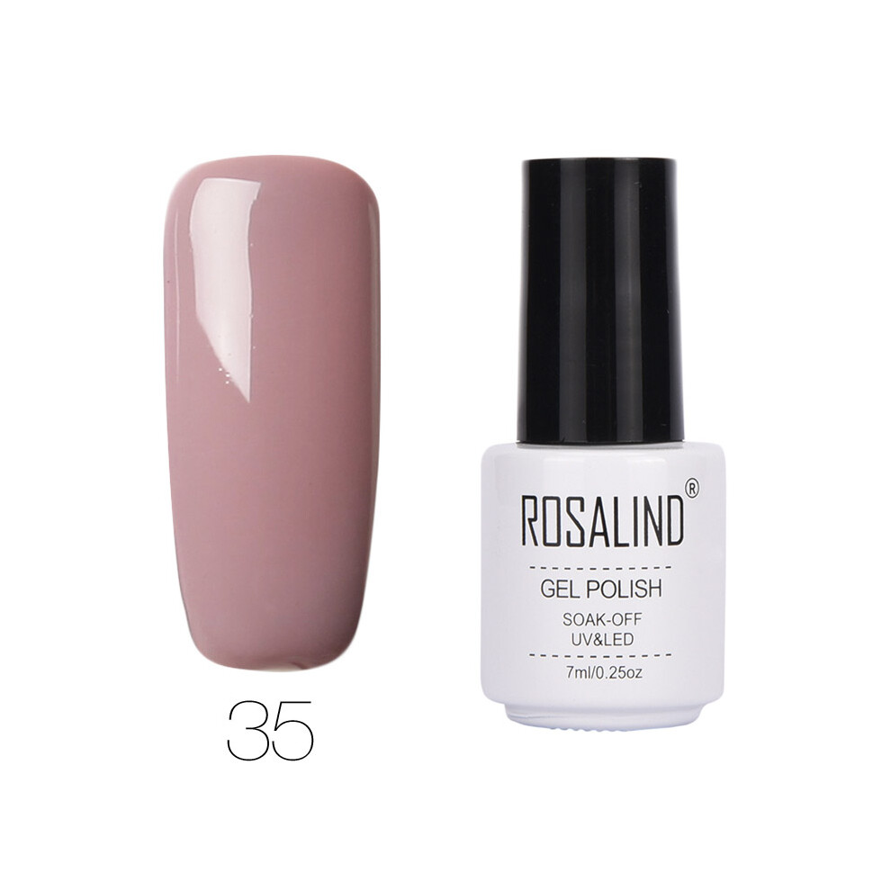 (#35) ROSALIND Nail Art 7ML Gel Polish Semi Permanent Varnish Manicure Primer Top Coat