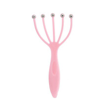 (Pink) Scalp Massager Hair Growth Stimulator Head Neck Massage Roller Balls Claw Itch Massager