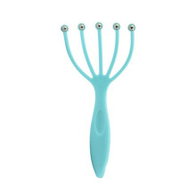 (Blue) Scalp Massager Hair Growth Stimulator Head Neck Massage Roller Balls Claw Itch Massager