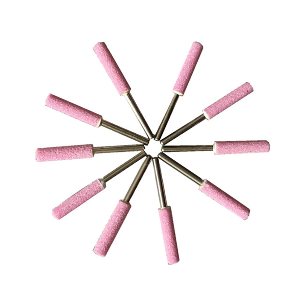 10Pcs Chainsaw Sharpener Burr Grinding Stone File 4.8Mm 3/16 Chain Saw Sharpening 320997710417