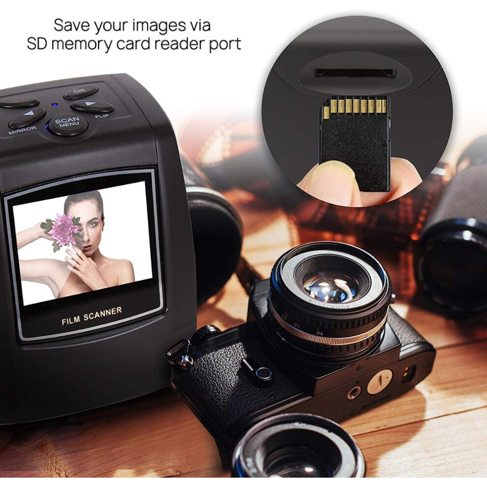 Protable Negative Film Scanner 35Mm 135Mm Slide Film Converter Photo Digital Image Viewer With 2.4" Lcd Build-In Editing Softwar 110691405173