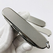 (Model B) TC4 Titanium Alloy DIY Grip Patches Scales For 91mm  Swiss Army