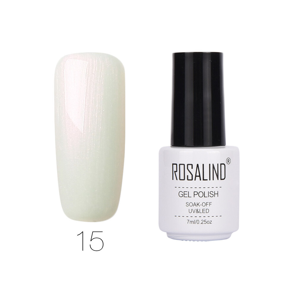 (#15) ROSALIND Nail Art 7ML Gel Polish Semi Permanent Varnish Manicure Primer Top Coat