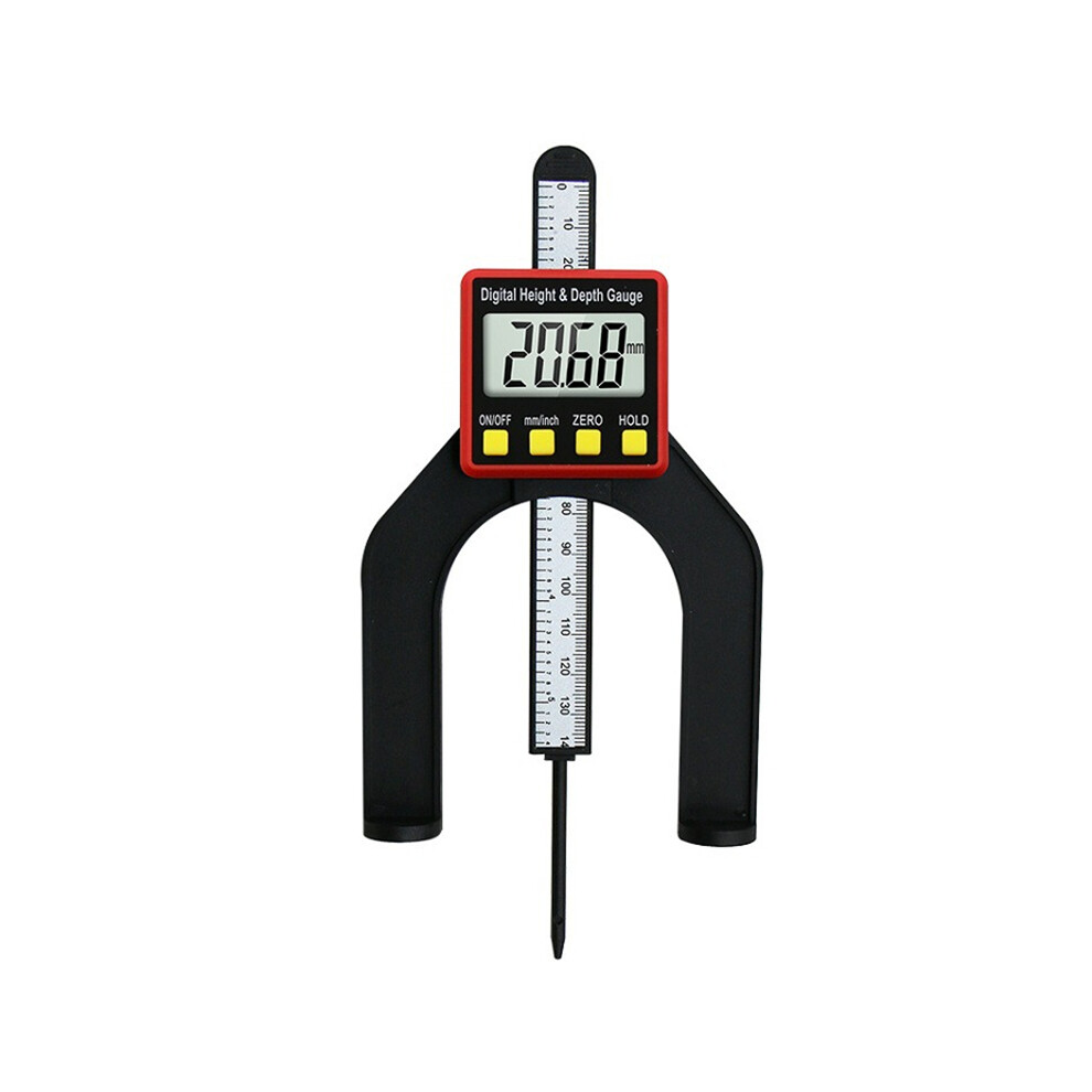(Red) Lcd Digital Height Depth Gauge Slide Caliper Vernier Ruler 0-80Mm Measuring Kit Red 320997703082