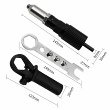 Electric Rivet Gun Rivet Nut Gun Drill Adapter Core Pull Rivet Gun Adapter