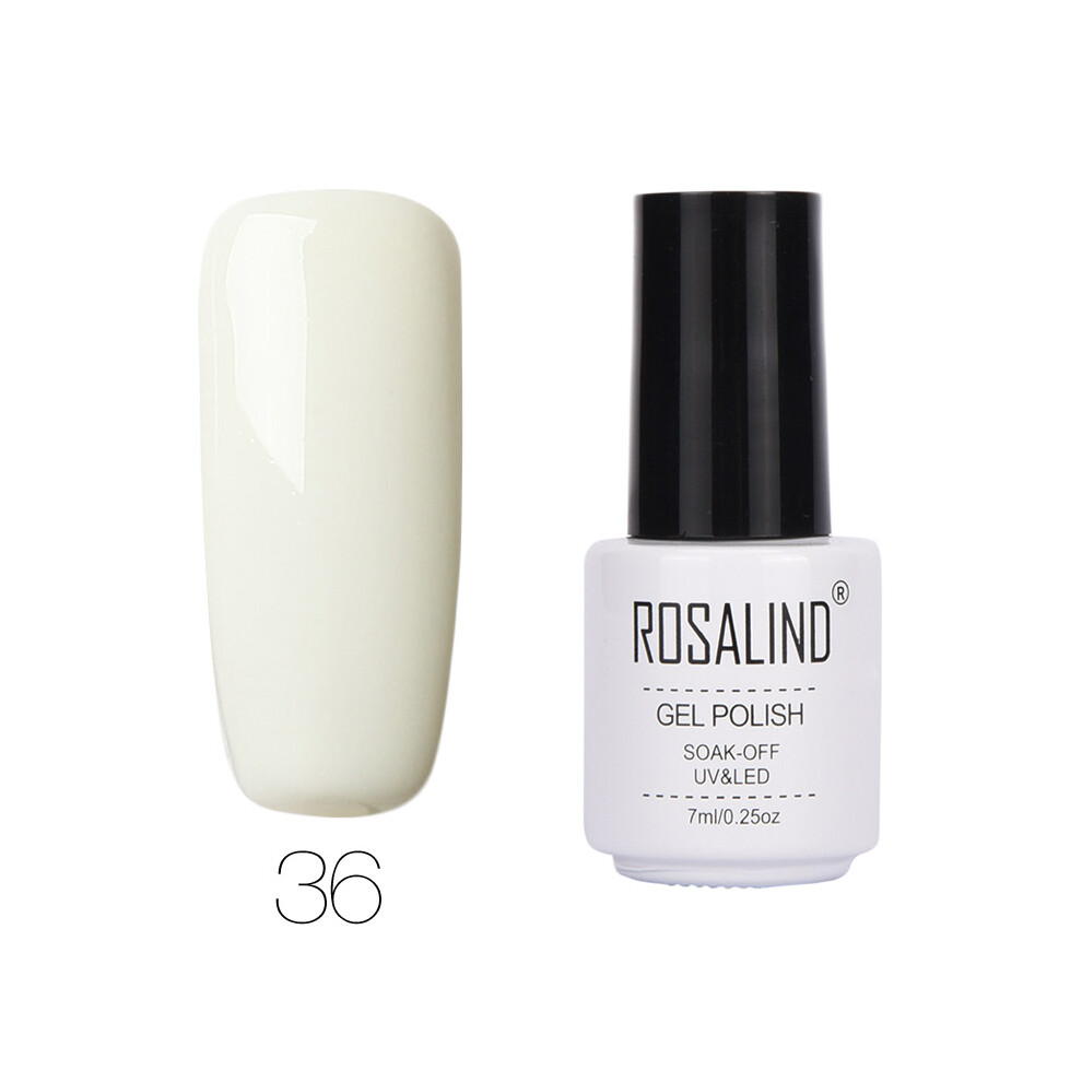 (#36) ROSALIND Nail Art 7ML Gel Polish Semi Permanent Varnish Manicure Primer Top Coat