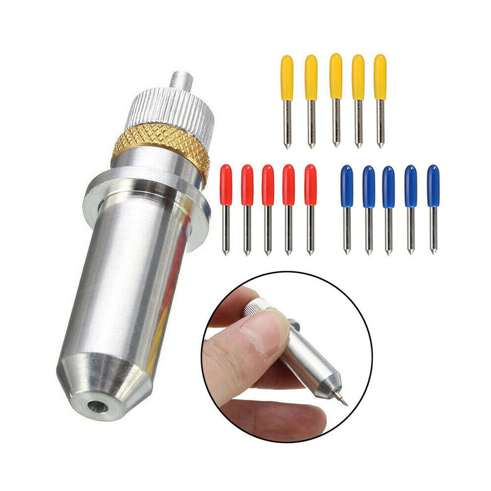 15Pcs 30 45 60 Degree Roland Gcc Cutting Plotter Vinyl Cutter Blade Knife Blades+ Holder 320997710462
