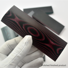 (Black red) 8.5MM color paper Spot Micarta handle scale blanks Shank set