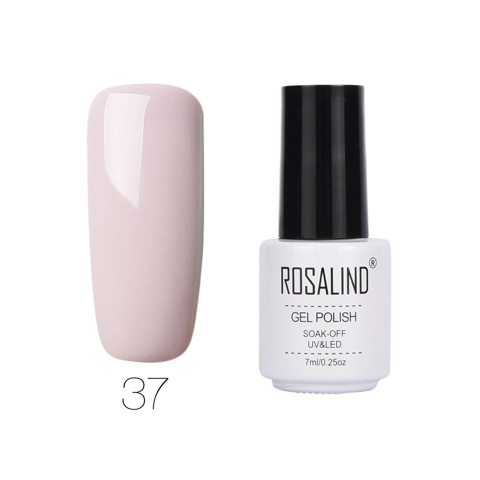 (#37) ROSALIND Nail Art 7ML Gel Polish Semi Permanent Varnish Manicure Primer Top Coat