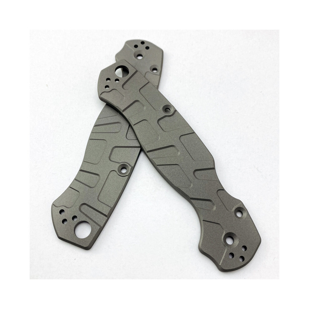 (Model B) 1 Pair Titanium Alloy Grip Patches Shank Scales For C81 Paramilitary 2