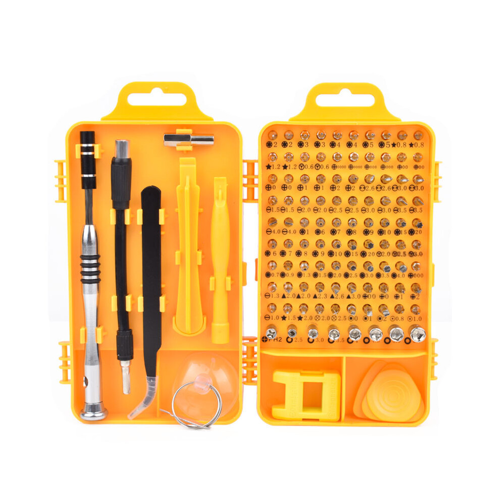 (Yellow) 112 In 1 Screwdriver Set Screwdriver Bit Set Multifunction Precision Mobile Phone Repair Device Hand Tools Yellow 320997709404
