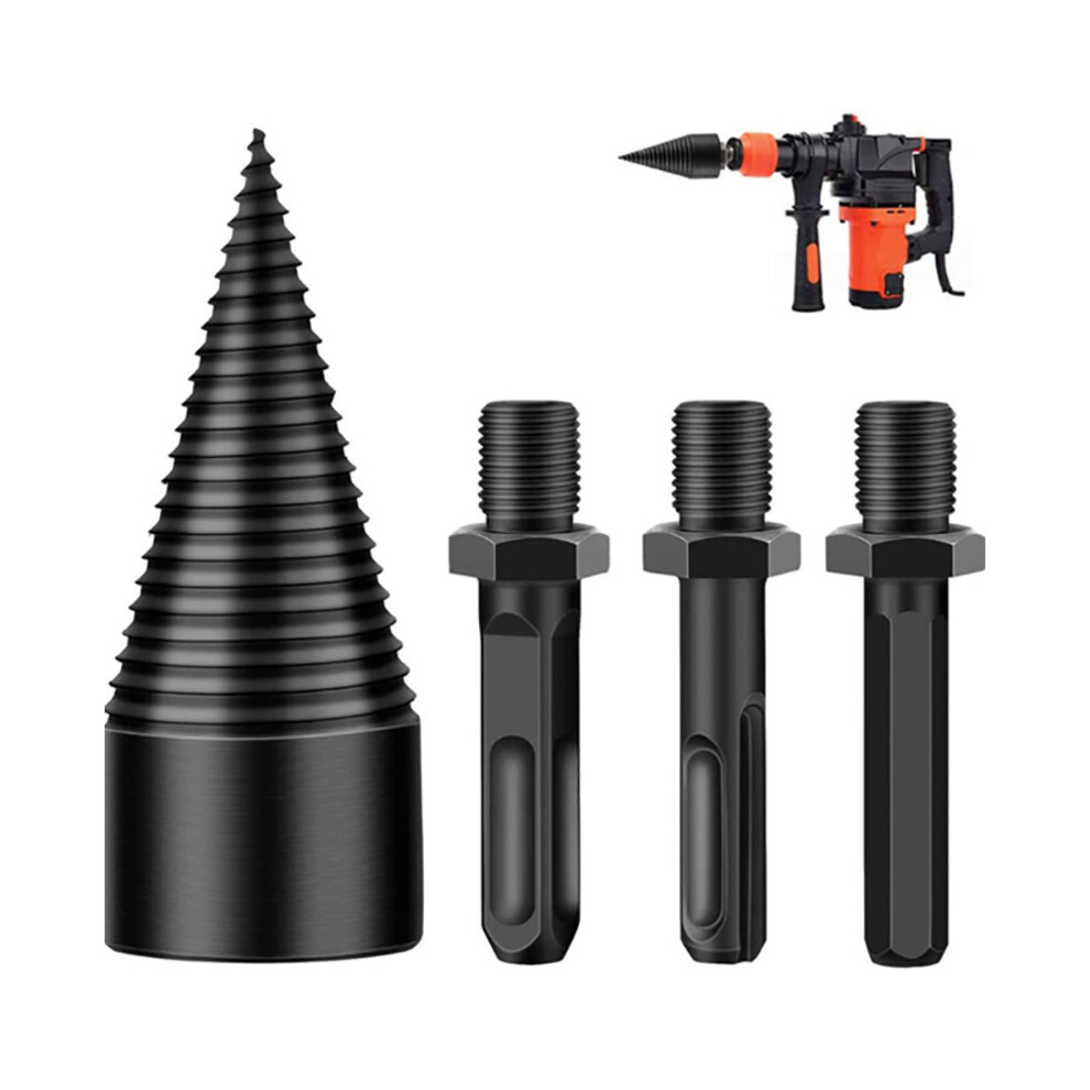 (42Mm) Firewood Splitter Machine Drill Bit Wood Cone Reamer Punch Driver Split Drilling Tools 320997705666