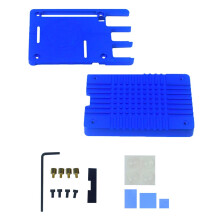 (Blue) Aluminium Alloy Metal Enclosure for Raspberry Pi 4 Ultra-thin CNC Model B