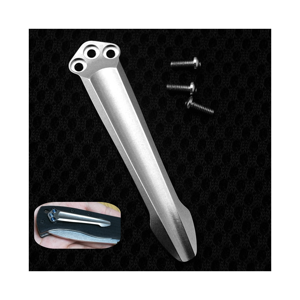 (Stone Wash) Alloy Titanium Back Clip Integrated Production Cnc For Cqc/551 Pocke Clip Diy Tool Holder 320997703402