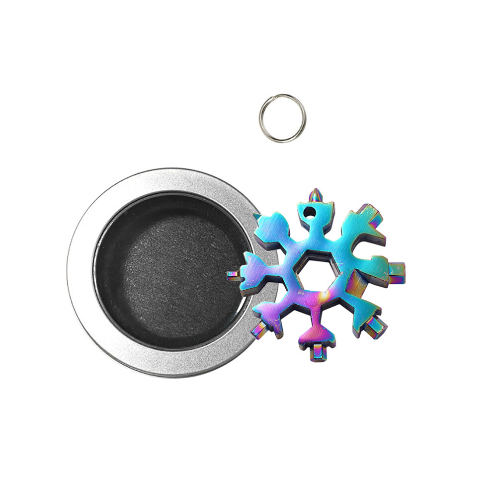 (Color#) 18 In 1 Stainless Steel Snowflake Multi-Tool Outdoor Edc Wrench Tools Keychain 115295276006
