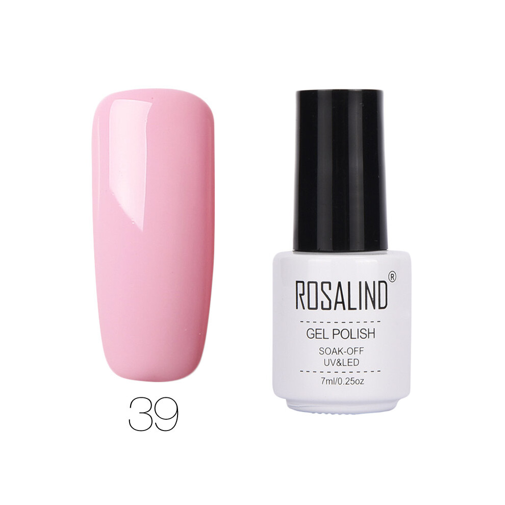 (#39) ROSALIND Nail Art 7ML Gel Polish Semi Permanent Varnish Manicure Primer Top Coat