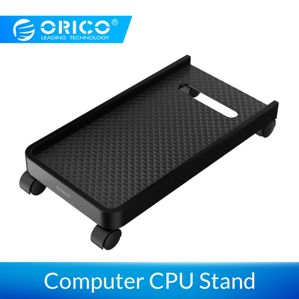 (Cpb2) Orico Computer Host Bracket Computer Cpu Stand With Wheels Stable Vertical Black 110691405142