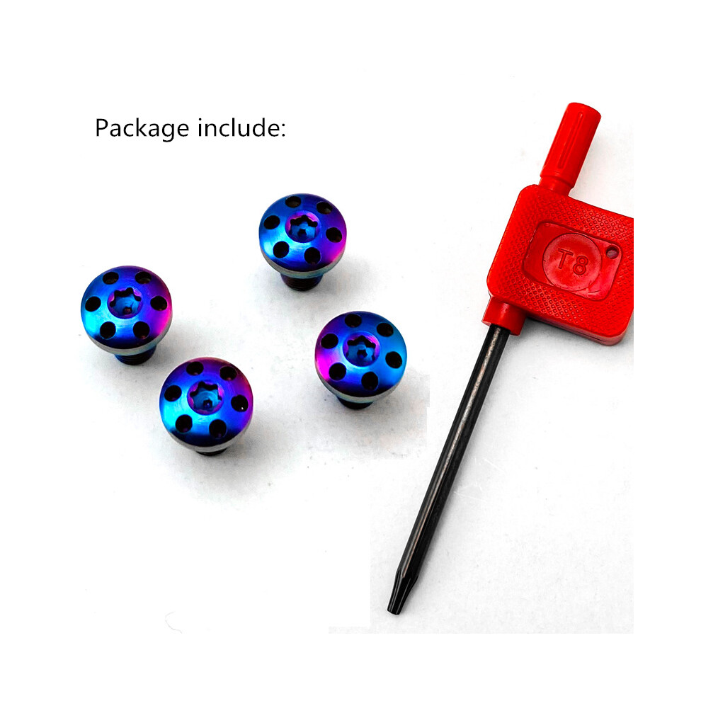 (Blue) Custom Cnc Stainless Steel Screws With T8 Torx Keys For 1911 Grips Model 320997704584