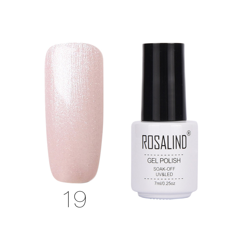 (#19) ROSALIND Nail Art 7ML Gel Polish Semi Permanent Varnish Manicure Primer Top Coat