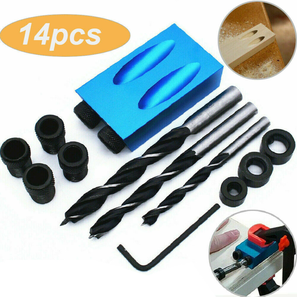 14-Piece Diy Woodworking Carpenter Engraving Tool Oblique Hole Locator Triangle Drill Positioning Fixture Set 110691744302