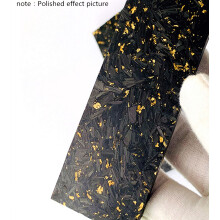 (137X40X9MM) 4mm & 9mm Yellow Marble Carbon Fiber Patch Blade Material for DIY Handle