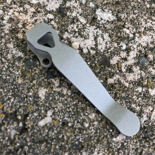 (Silver) Durable Titanium Easy Carry DIY Pocket Clip Back Clamp For Benchmade/Emerson/ProTech