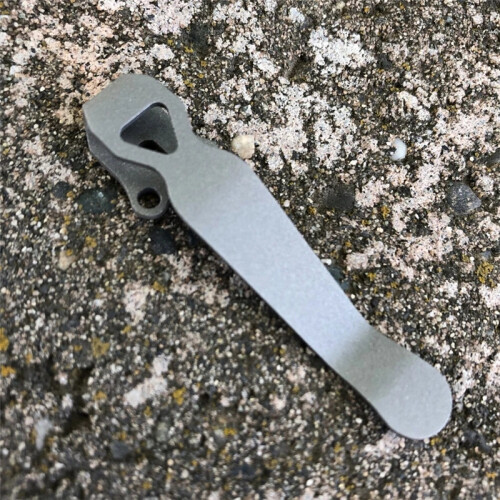 (Black) Durable Titanium Easy Carry DIY Pocket Clip Back Clamp For Benchmade/Emerson/ProTech 2