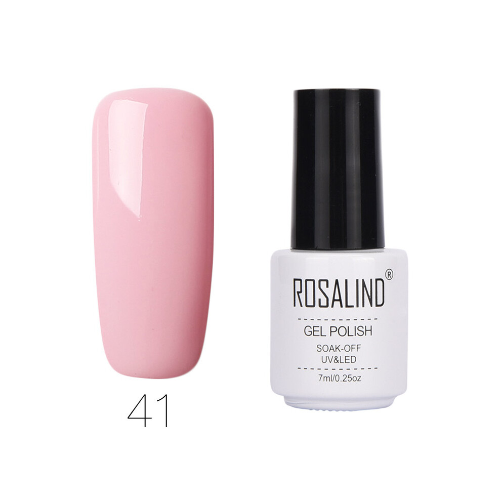 (#41) ROSALIND Nail Art 7ML Gel Polish Semi Permanent Varnish Manicure Primer Top Coat