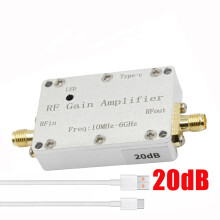 (20dB) 10M-6Ghz High Flatness Amplifier 10-40DB Front End Receiver RF Signal Drive