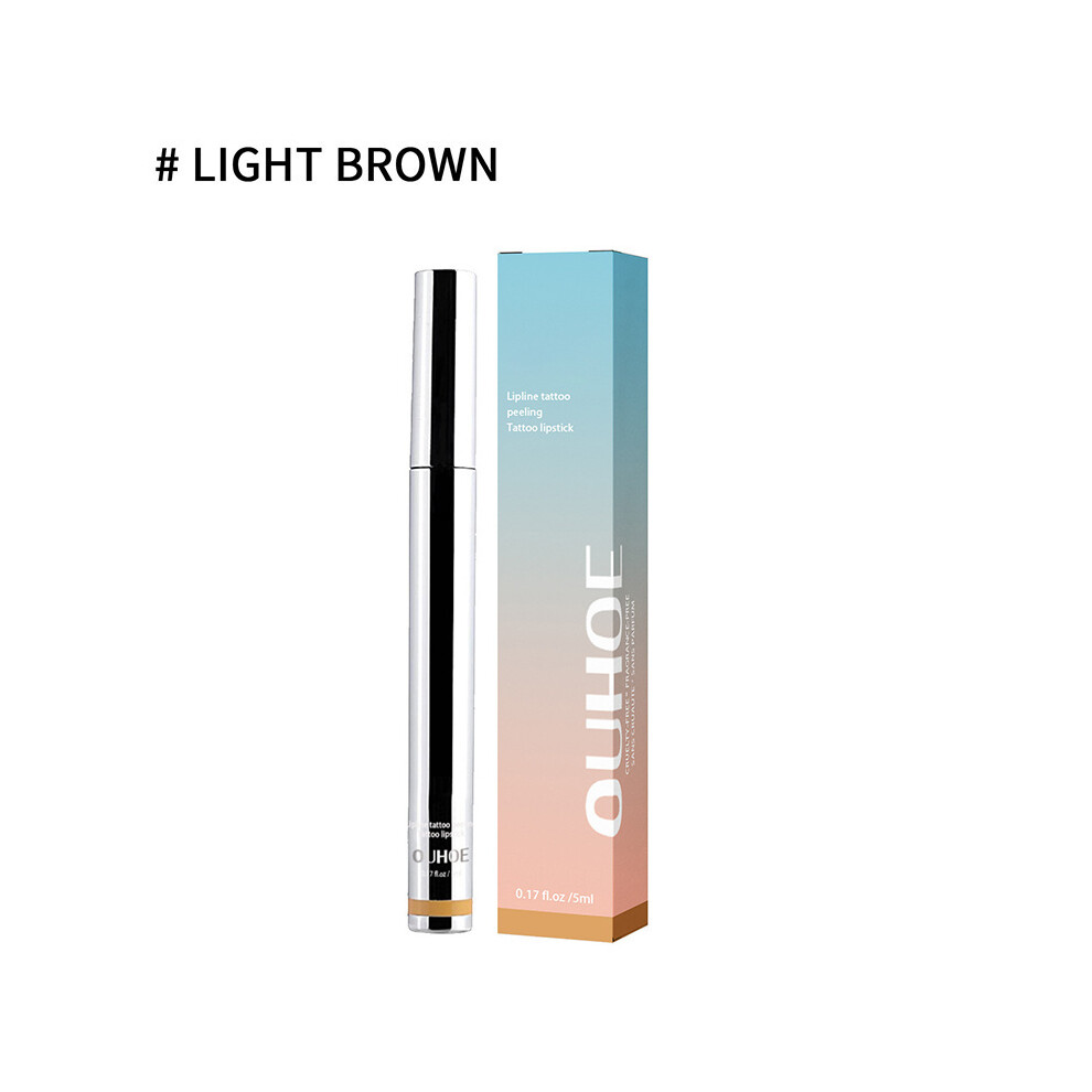 Brown (Light ) 5Ml Lip Liner Peel Off Lip Liner Tattoo Lip Stain Peel Off Long Lasting Lipstick