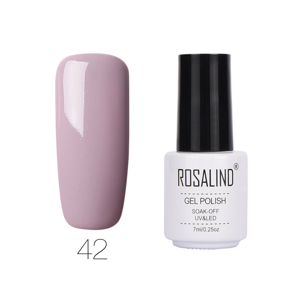(#42) ROSALIND Nail Art 7ML Gel Polish Semi Permanent Varnish Manicure Primer Top Coat