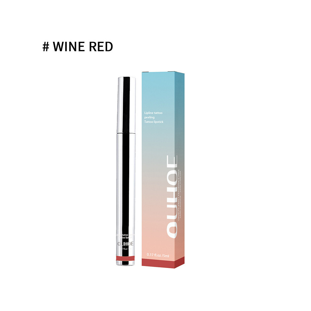 Red (Wine ) 5Ml Lip Liner Peel Off Lip Liner Tattoo Lip Stain Peel Off Long Lasting Lipstick