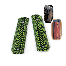 1 Pair G10 Full Size Non-slip Textured Patches Safety Handle Cover Scales For 1911 Grips