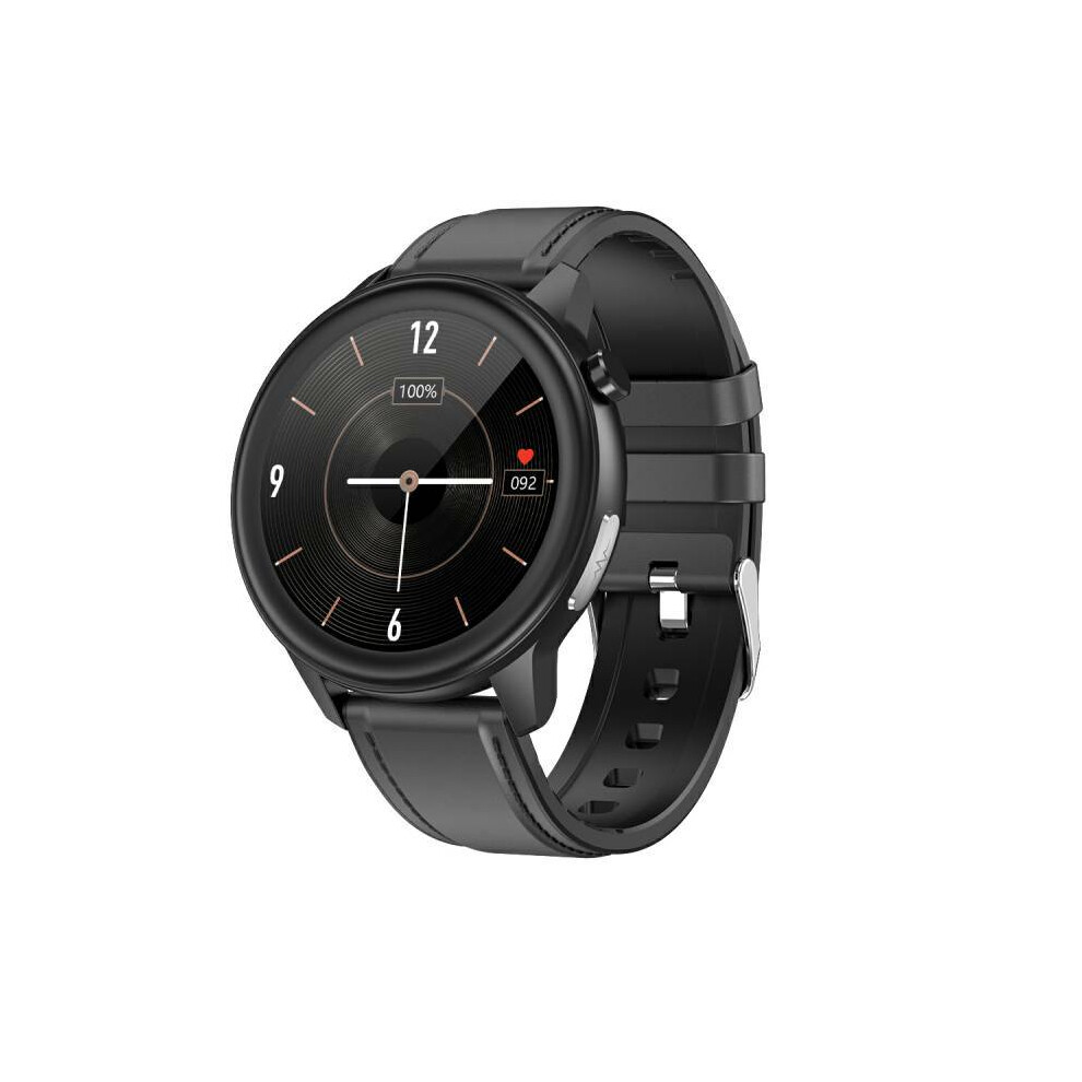 ( Leather) Smart Watch Android Ios Ip68 Watch E80 Temperature Oxygen Blood Pressure Monitor Sports Fitness Waterproof Sports Watch Black 110691406613