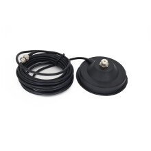 Two Way Radio Car Antenna Bracket PL259 to BNC 12cm Magnetic Suction Cup Base With 5m RG58 Extension Cable