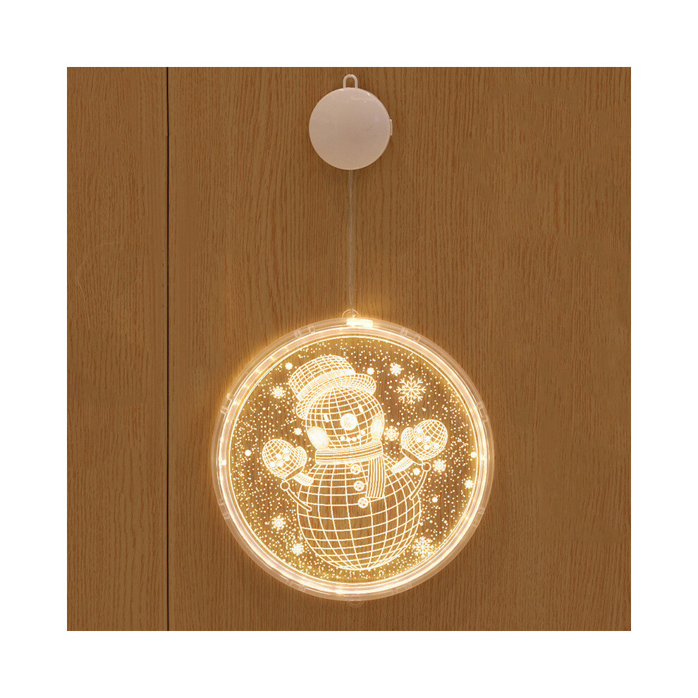 (Christmas Snowman) 3D Led Christmas Snowflake S - Indoor Hanging Fairy S For Xmas Decor Light 113121842555