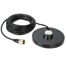 (Black) NB-120 NMO Mount Magnetic Base With 5M PL-259 RG-58 Coaxial Cable For YAESU ICOM Car Mobile Radio Antenna Mount
