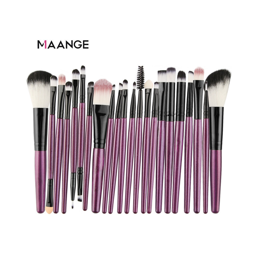 Purple (Purple) Maange 22Pcs Eye Makeup Brushes Set Foundation Powder Eyeshadow Brush Cosmetics Beauty Tools